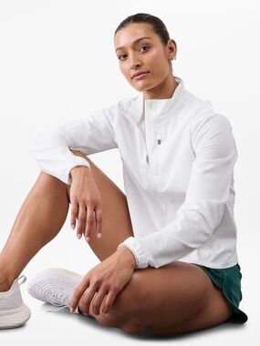 NWT Athleta Sprint Finish Jacket // White